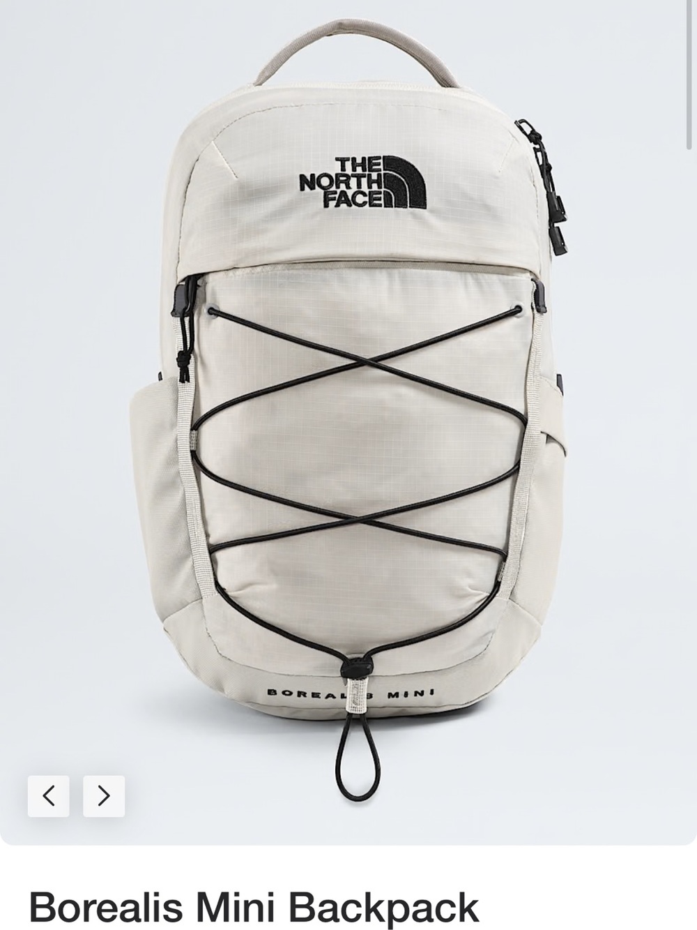 The North Face Adult Borealis Mini Backpack 10L White Dune NWT Water Resistant